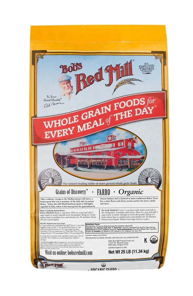 Bob's Red Mill Organic Farro Grain, 25 Pound