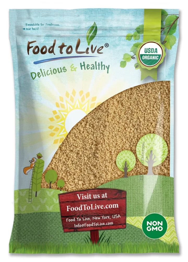 Food to Live Organic Whole Wheat Couscous, 10 Pounds – Non-GMO, Kosher, Raw, Vegan, Bulk