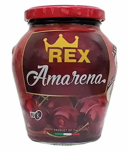 Sanniti REX Italian Amarena Cherries in Syrup, 16.23 Ounce