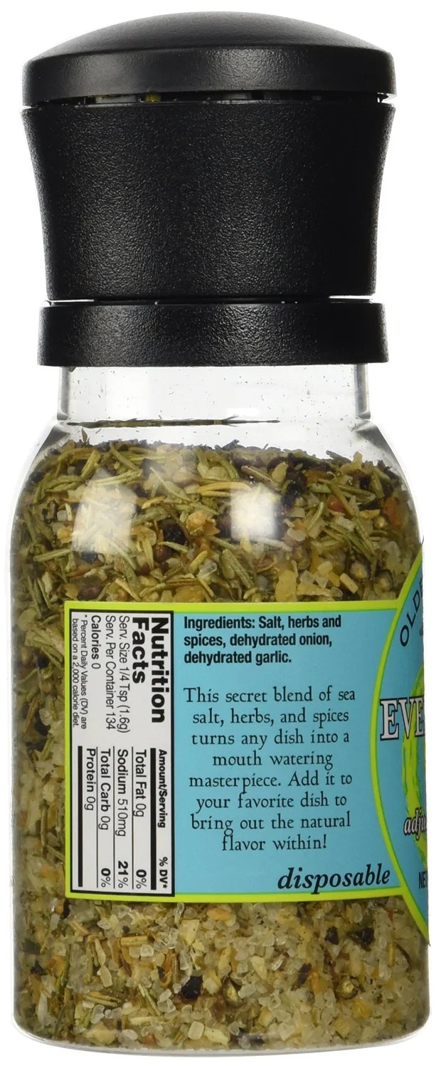 Olde Thompson Everything Salt Grinder, Salt and Spice Blend, 7.6 Ounce