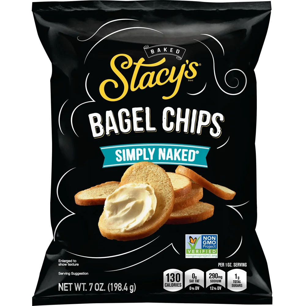 Stacy's Simply Naked Bagel Chips, 7 Ounce (Pack of 12)