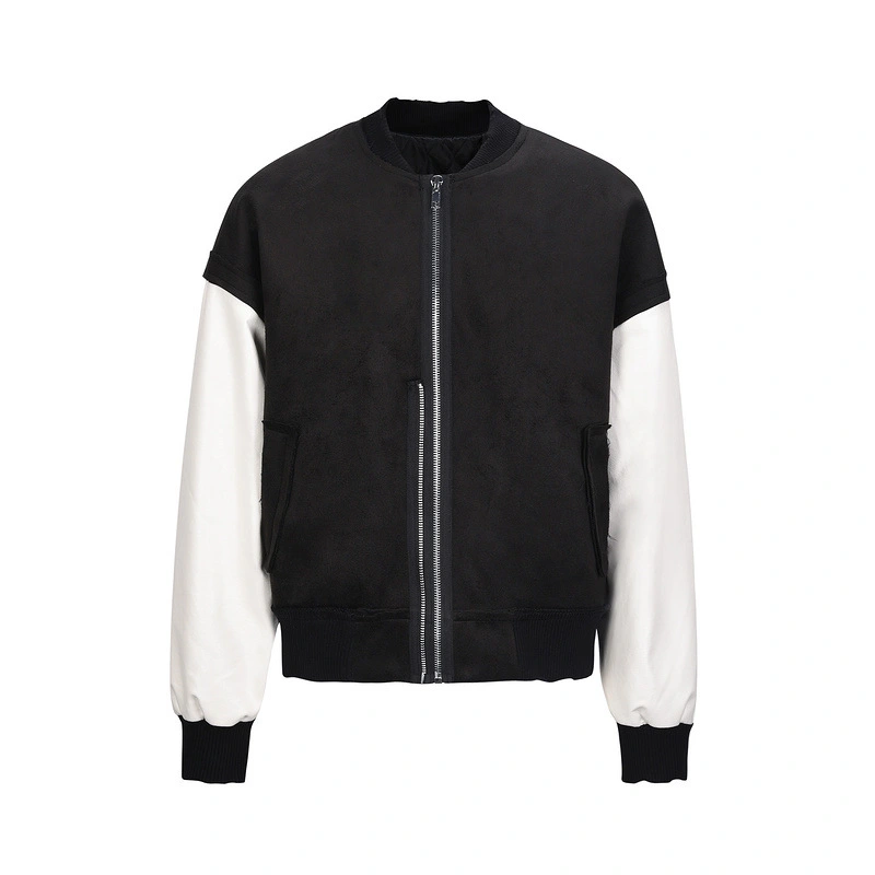 Men's Color-blocking Zipper Coat