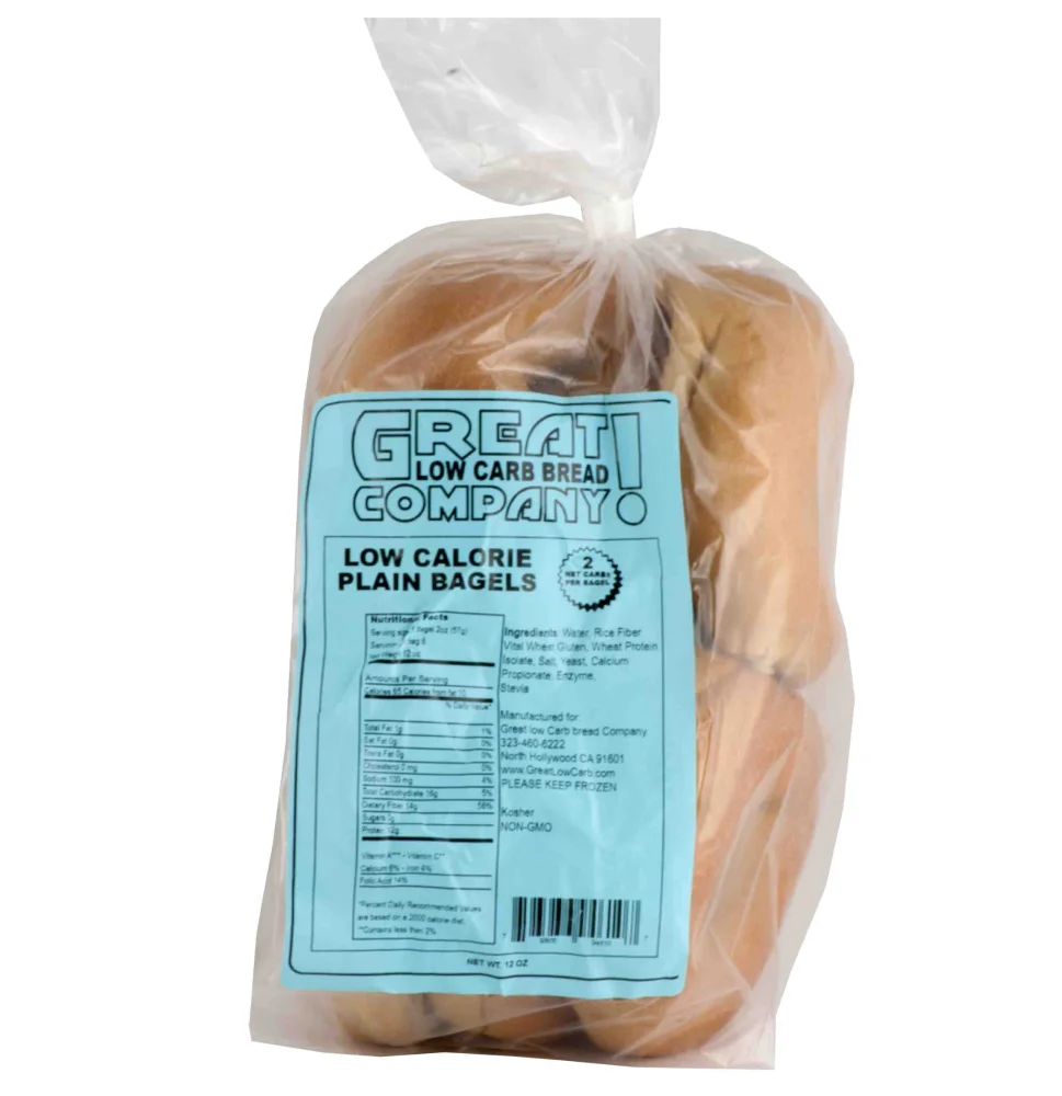 Great Low Carb Bread Co. - Low Calorie Plain Bagels - 3 Bags