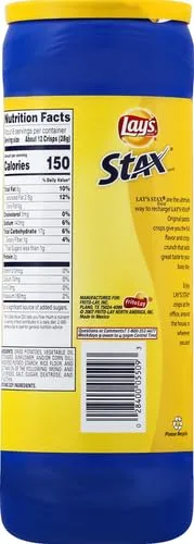 Lay's Stax Chips, Original, 5.75 oz