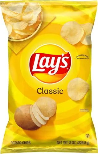 Lay's Potato Chips Classic Flavor Bag, 8 Oz
