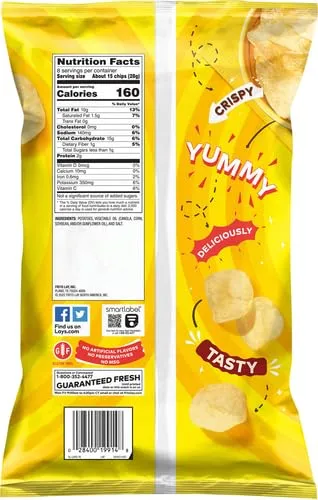 Lay's Potato Chips Classic Flavor Bag, 8 Oz