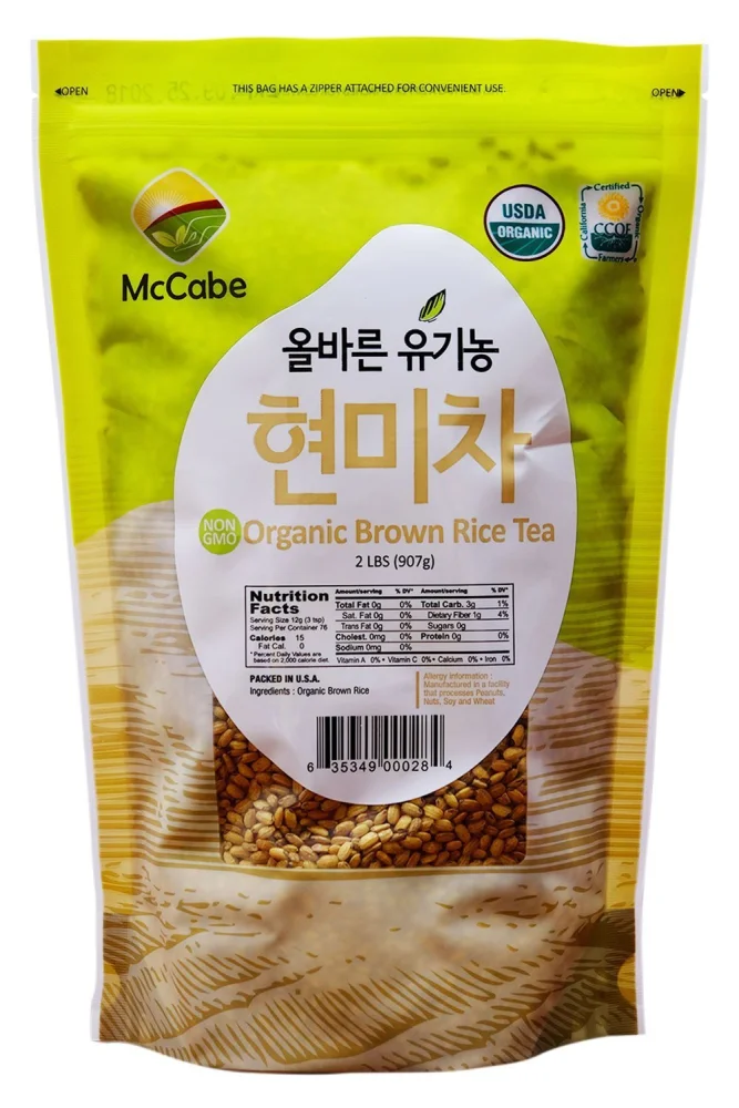 McCabe Organic Brown Rice Tea - Roasted Brown Rice Tea Korean | Rich in Fibers and Minerals | USDA and CCOF Certified Organic | Product of USA | 2 Lbs (32 Oz)