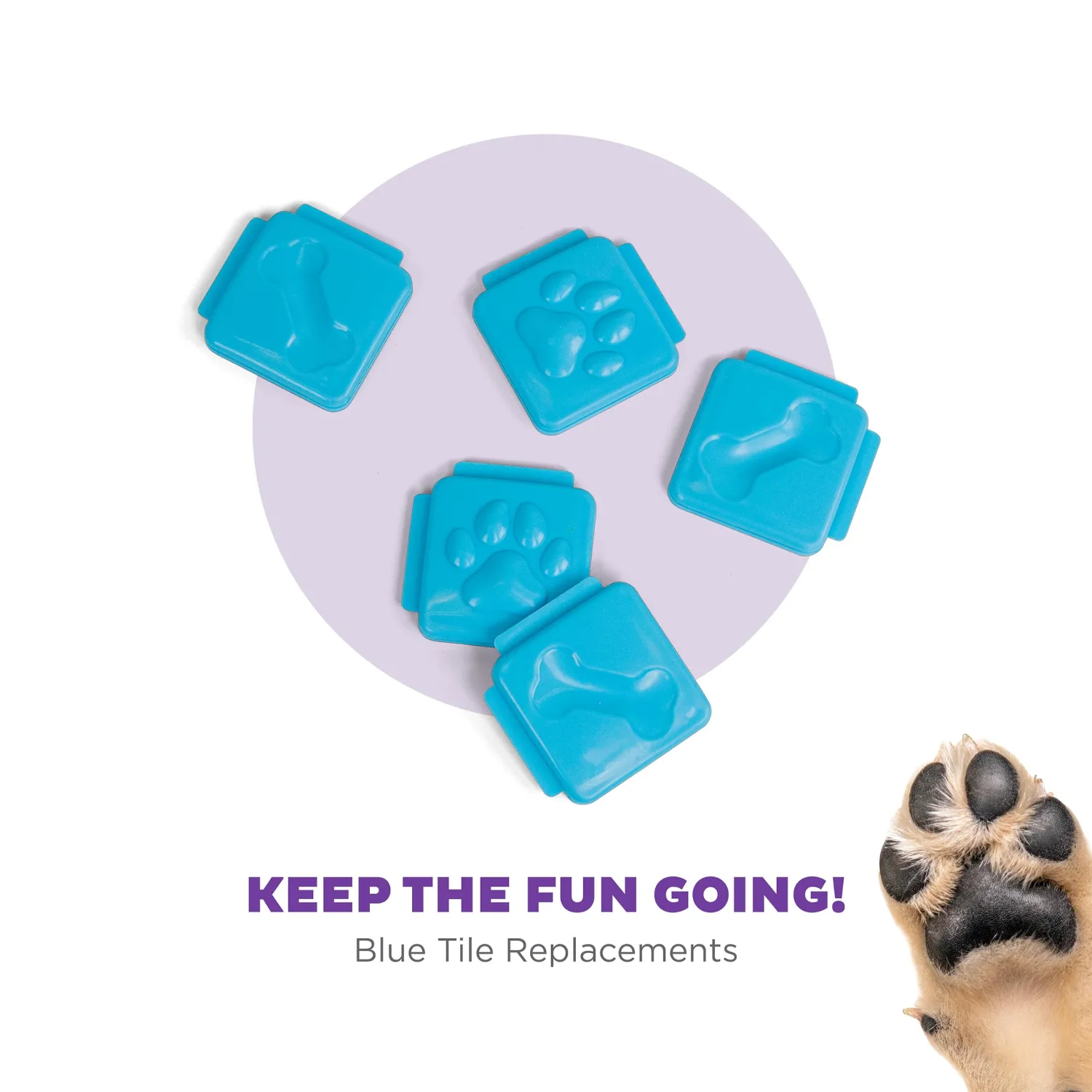 Outward Hound Nina Ottosson Extra Tiles for Dog Puzzles Challenge Slider & Multipuzzle - 5 Pack