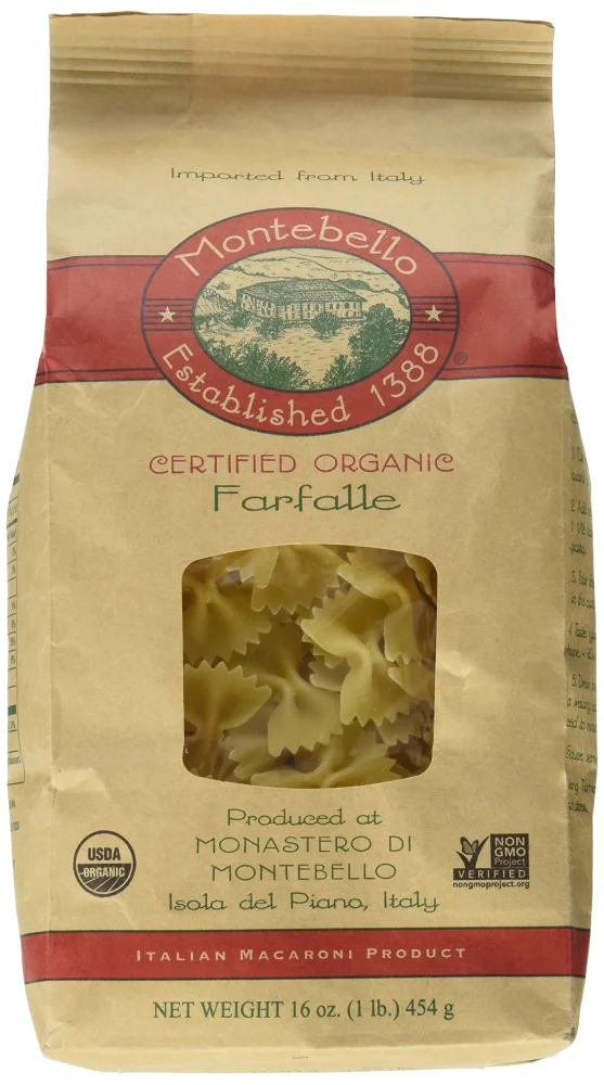 MONTEBELLO Organic Farfalle, 16 OZ