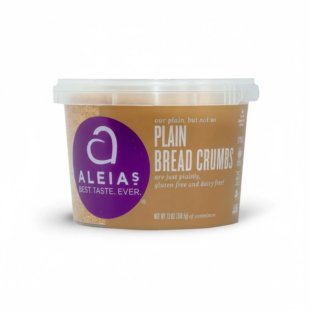 ALEIA’S BEST. TASTE. EVER. Plain Bread Crumbs - 13 oz / 1 PACK – Authentic Taste, Breading for Gluten Free Recipes, Certified Gluten Free, Non-GMO, Dairy Free, Low Sodium, Kosher
