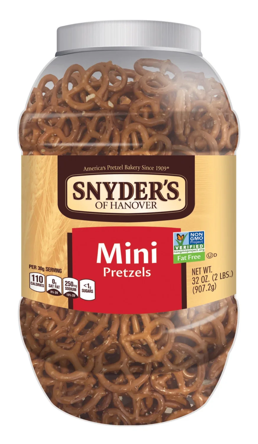 Snyder's of Hanover Mini Pretzels, 32 Ounce Canister
