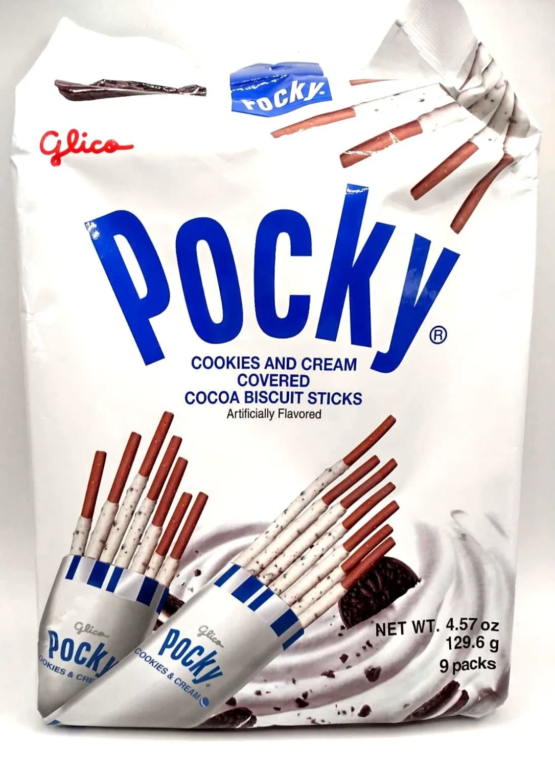 Pocky Sticks Japanese Snacks Variety Pack of 3 - Poky Stix Strawberry, Chocolate, Cookies, and Cream Asian Candy by Grateful Grocer