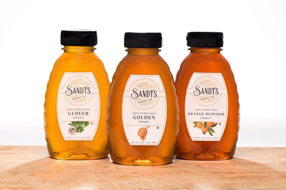 Sandt's Unfiltered Raw Honey Varietal Bundle - Golden, Clover & Orange Blossom (3 LBS)