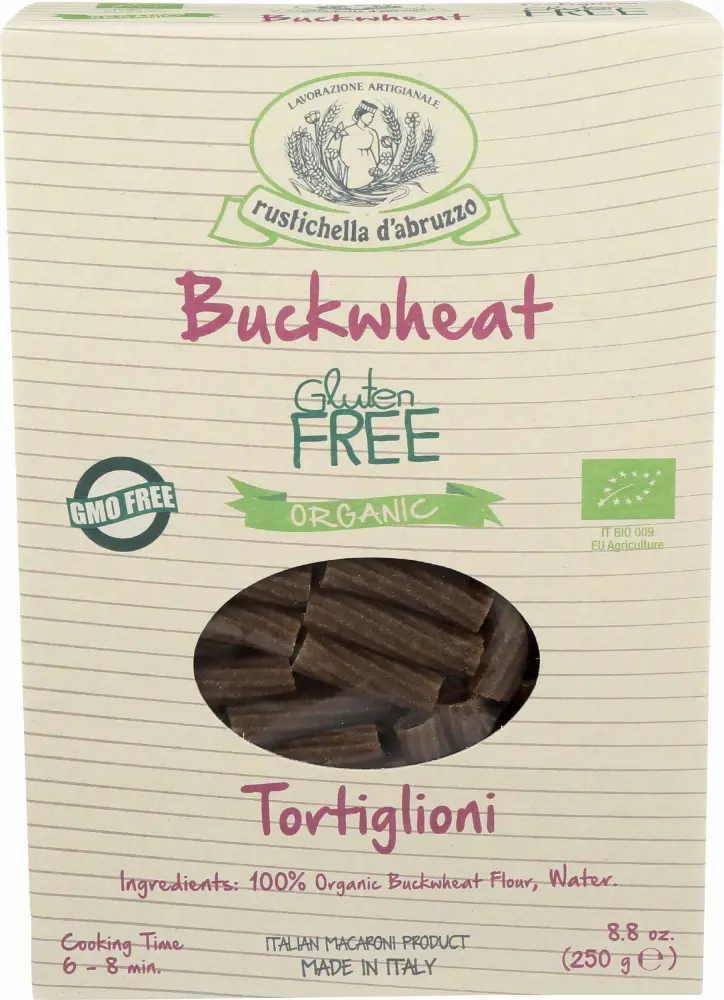 Rustichella d'Abruzzo, Pasta Tortiglioni Buckwheat, 8.8 Ounce