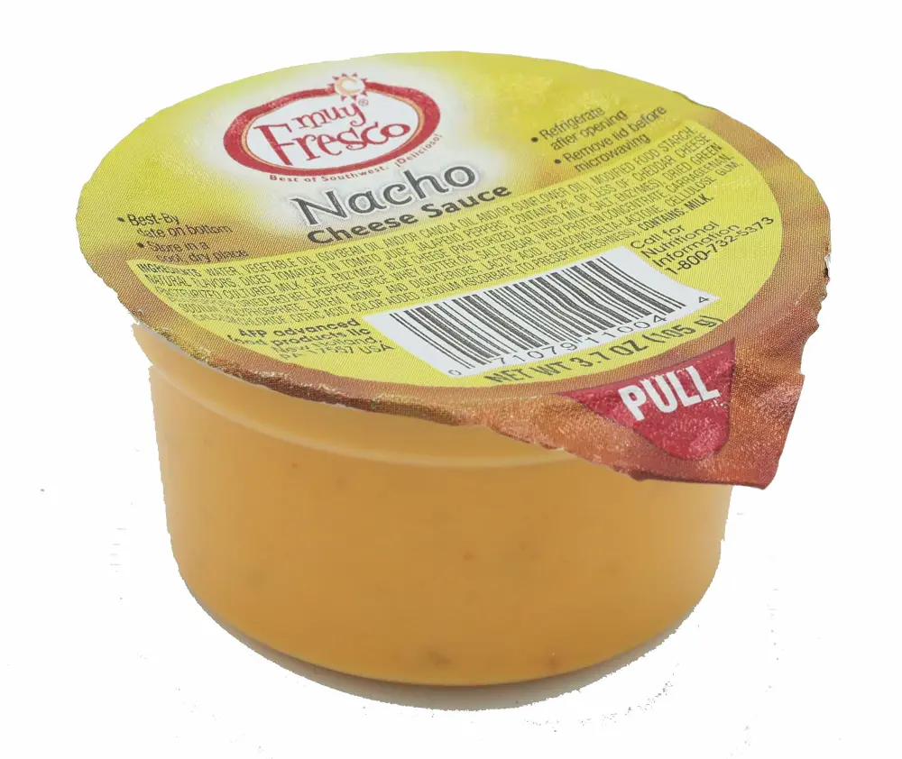 Muy Fresco 3.8 oz. Microwavable Nacho Cheese Sauce Cup , 30/Case