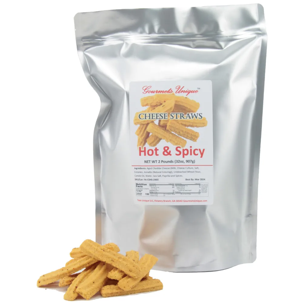 Southern Gourmet Cheese Straws, Hot and Spicy Cheddar, 2 Pounds