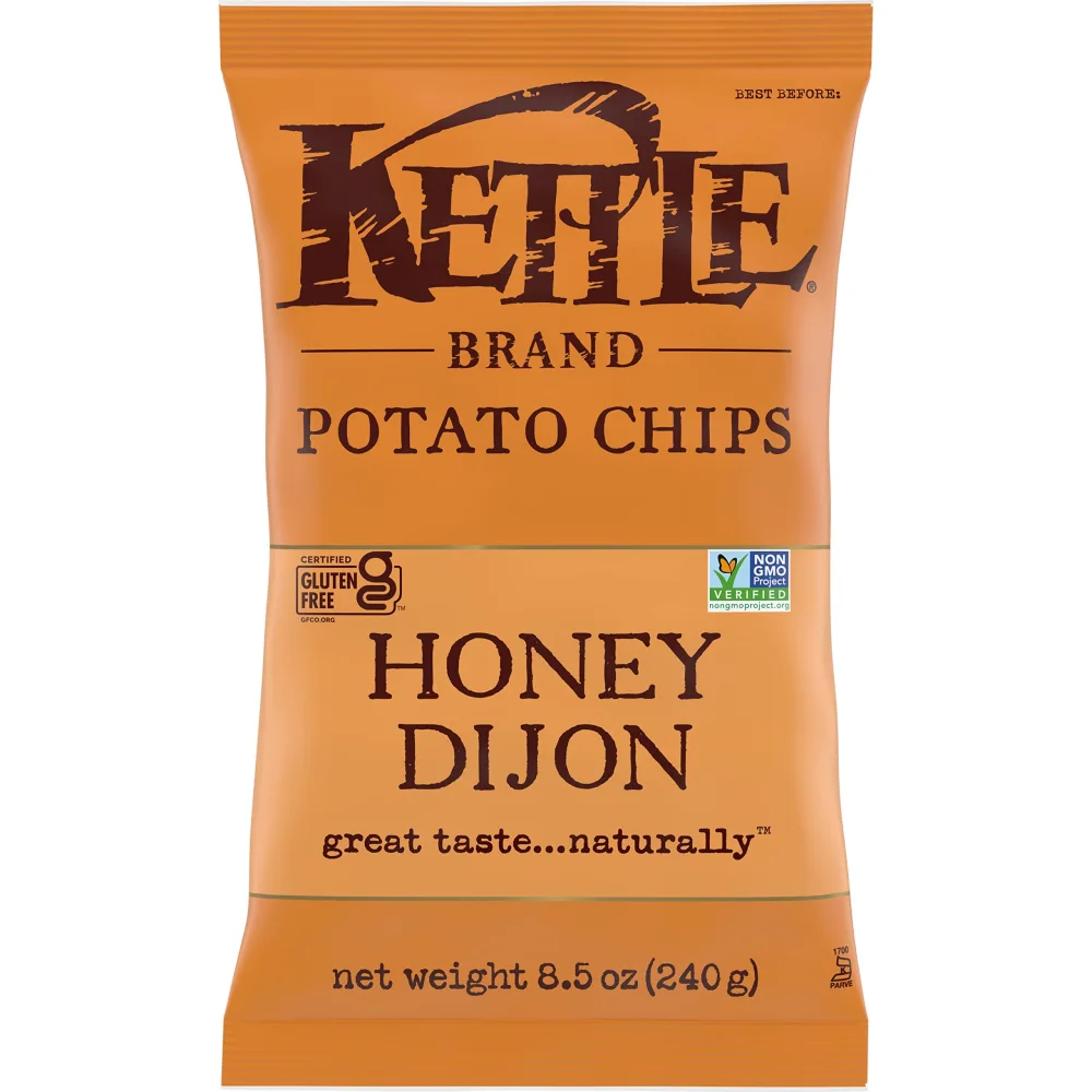 Kettle Brand Potato Chips Honey Dijon Kettle Chips, 8.5 Oz, 12 Ct