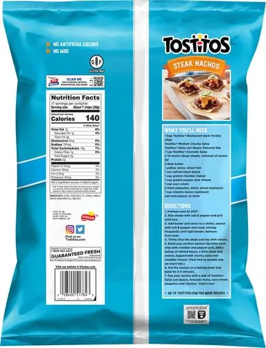 Tostitos Tortilla Chips, Original Restaurant Style, Party Size, 17oz Bag
