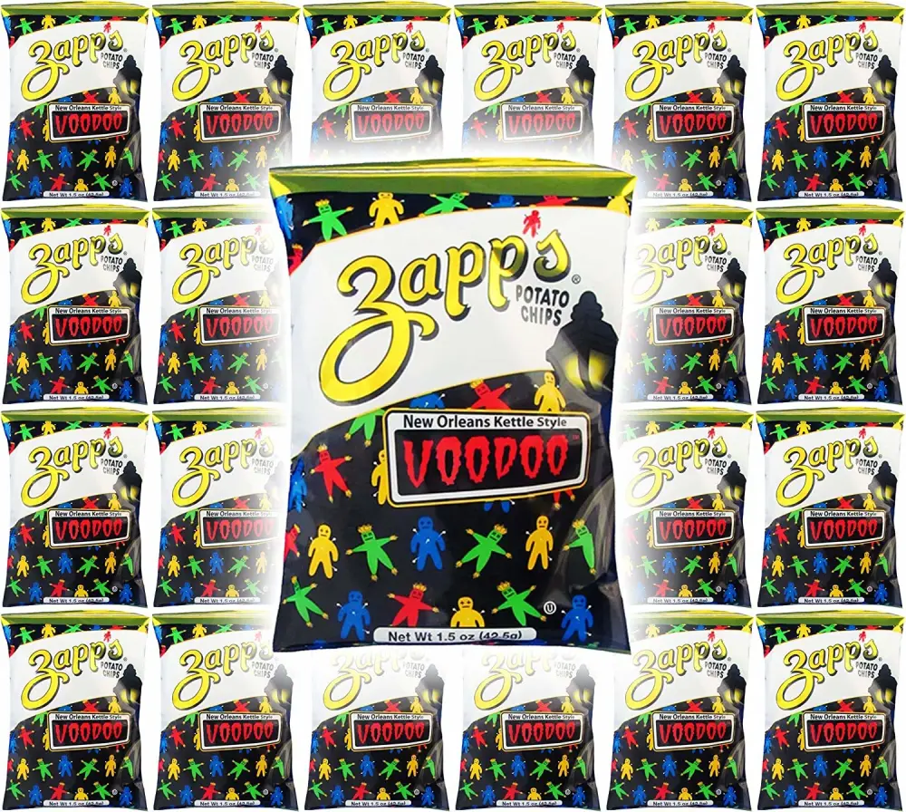 Zapp's Potato Chips, VooDoo New Orleans Kettle Style, 1.5oz (Pack of 24, Total of 36 Oz)