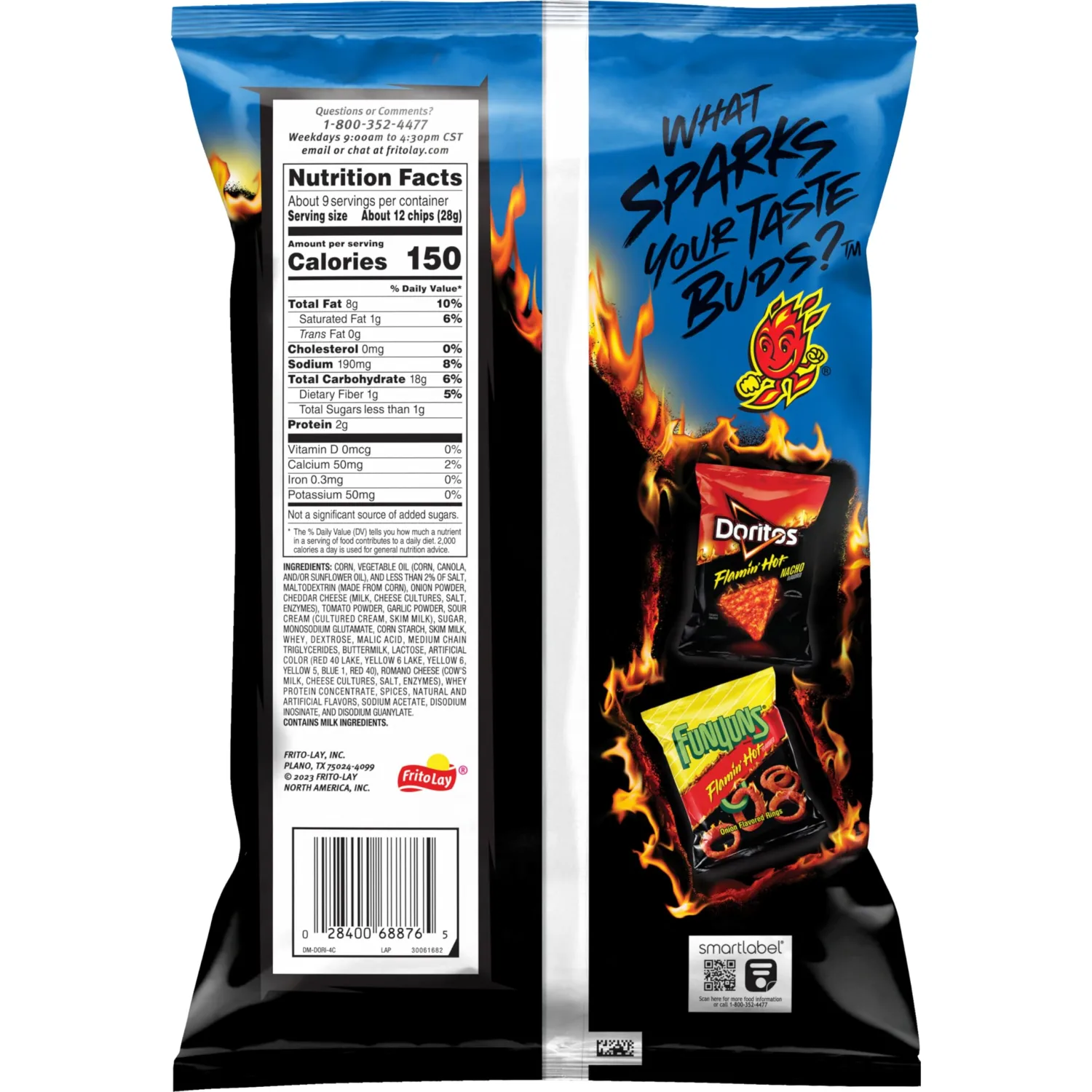 Doritos Tortilla Chips Flamin' Hot Cool Ranch, 9.25 Oz