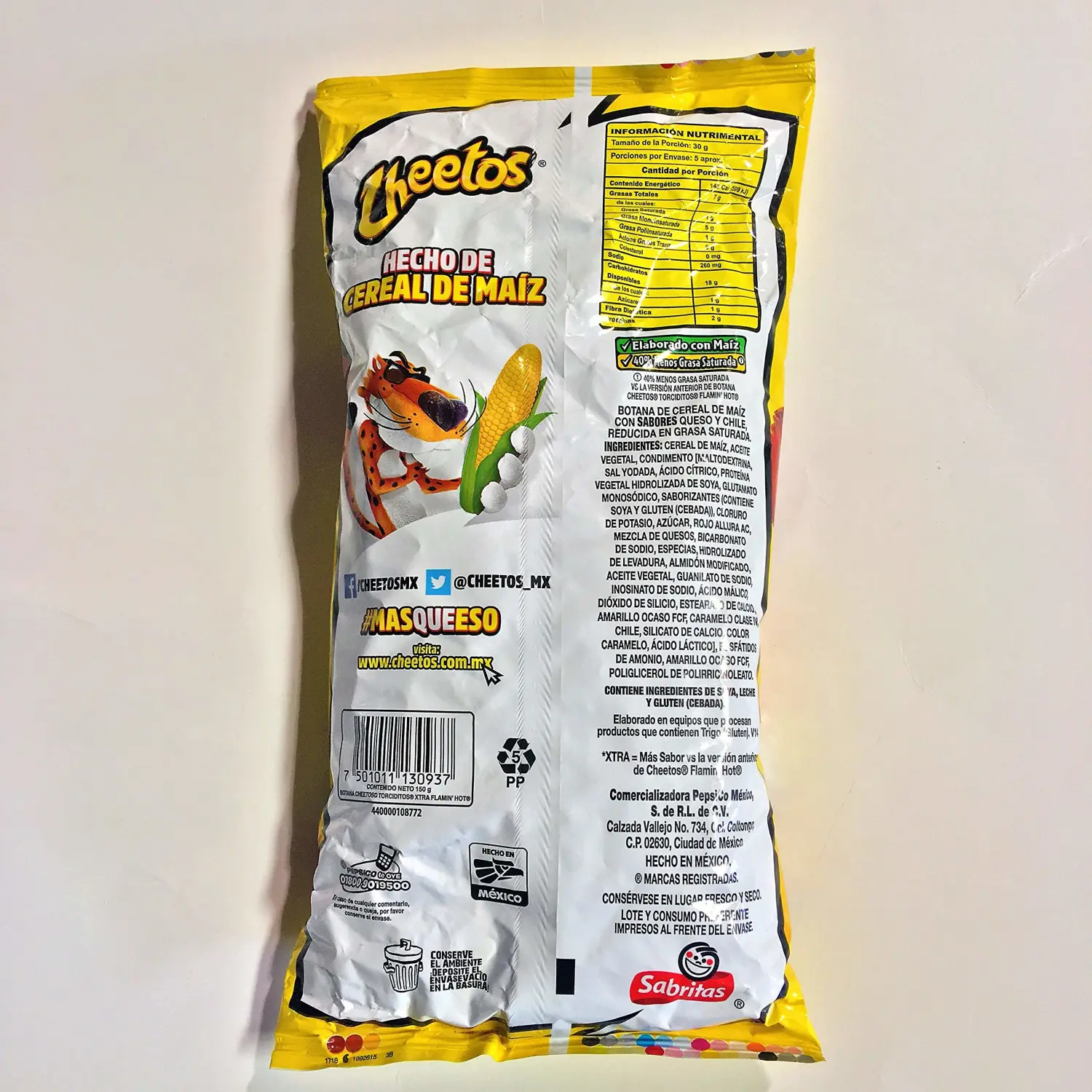 Sabritas Botanas Mexicanas (Cheetos Xtra Flamin Hot, Big)