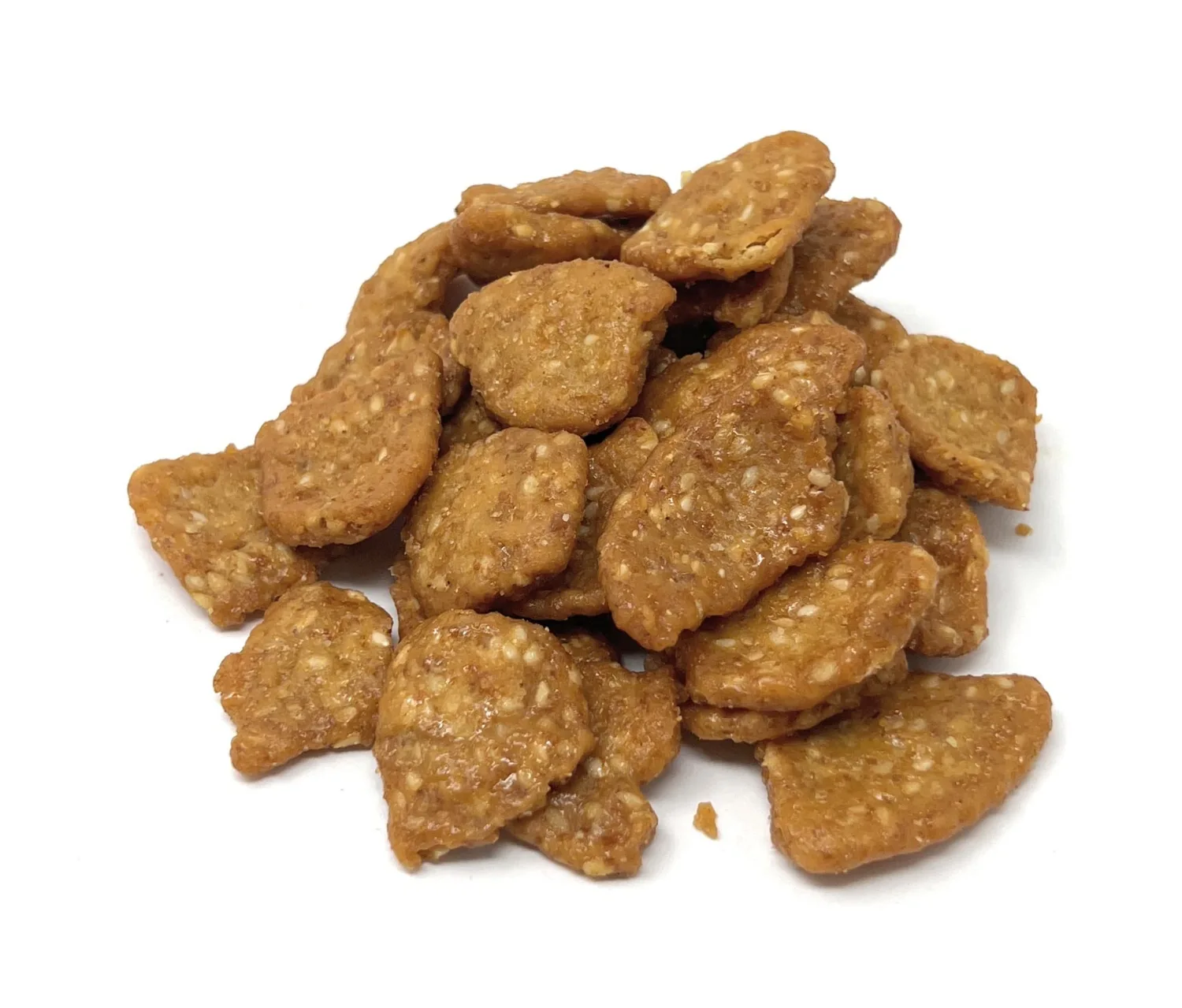 YANKEETRADERS Mini Sesame Chips, Honey Roasted, 2 Pounds, brown