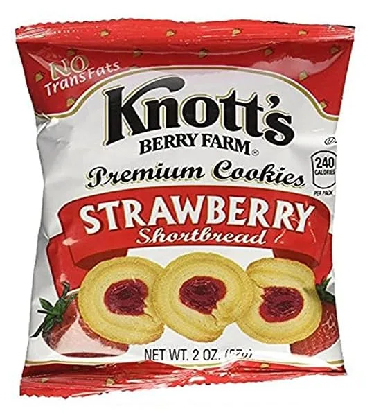 Knott's Berry Farm Strawberry Shortbread Cookies, 2 Oz (Pack of 12)