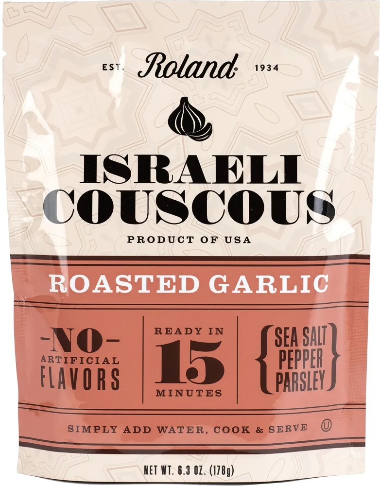 Roland Foods Roasted Garlic Israeli Couscous, Specialty Food, 6.3 Ounce, Pack of 1