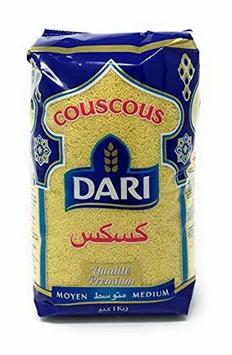 Dari Medium Moroccan Couscous 1kg, 2.2lb, Pack of 3