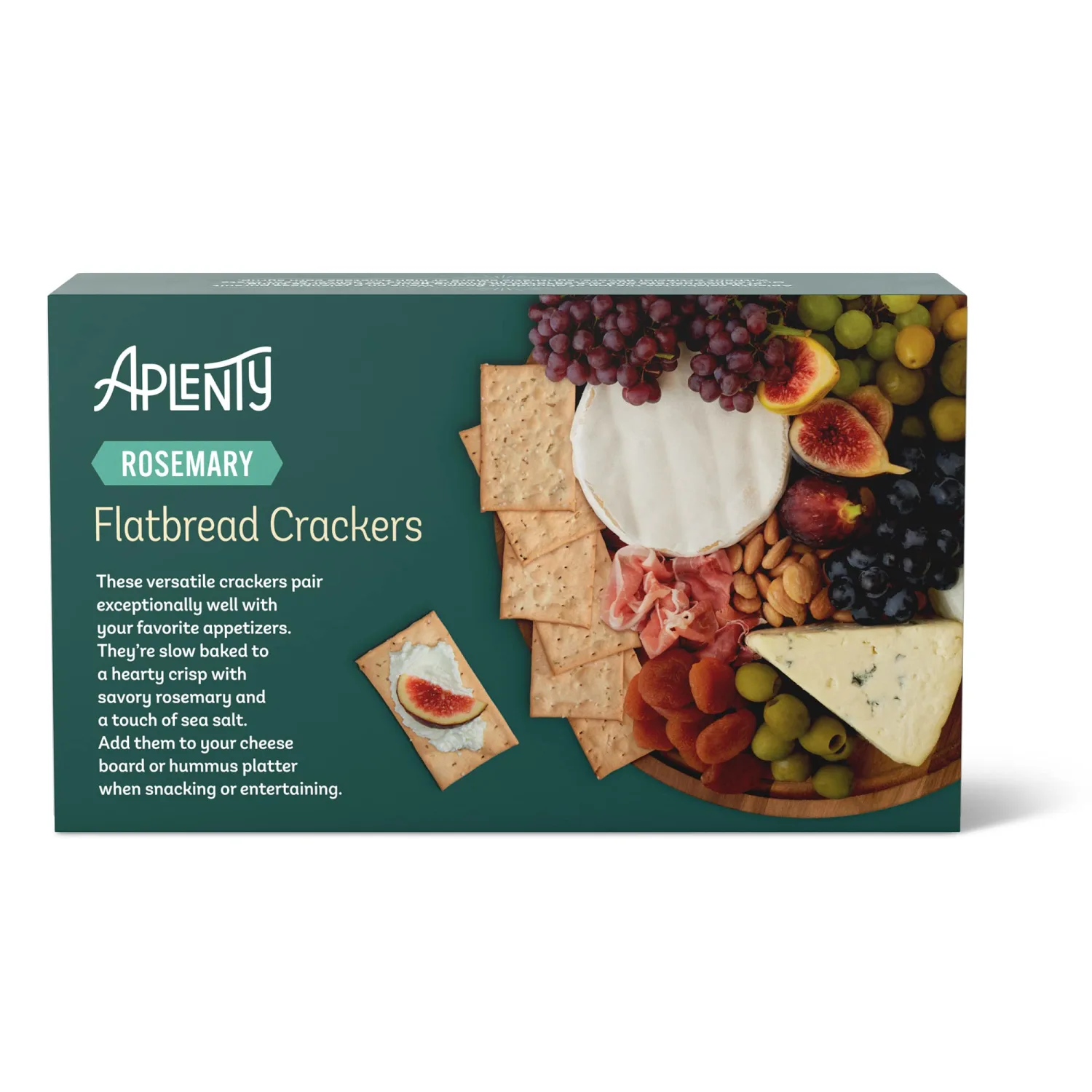 Amazon Brand, Aplenty Rosemary Flatbread Crackers, 4.4 Oz