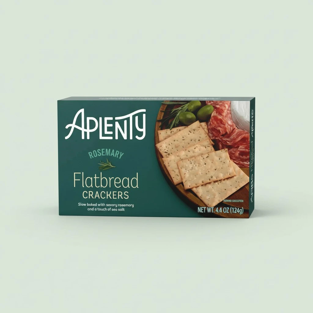 Amazon Brand, Aplenty Rosemary Flatbread Crackers, 4.4 Oz