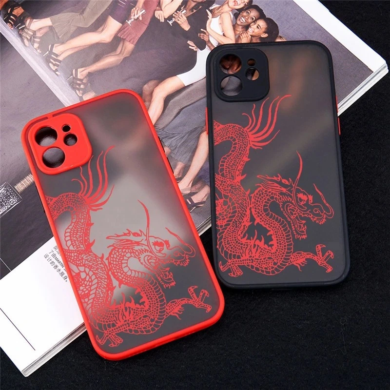 Dragon Pattern Skin Feel Suitable For Mobile Phone Case