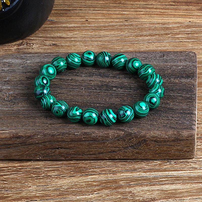 Men's And Women's Elastic Vintage Malachite Bracelet