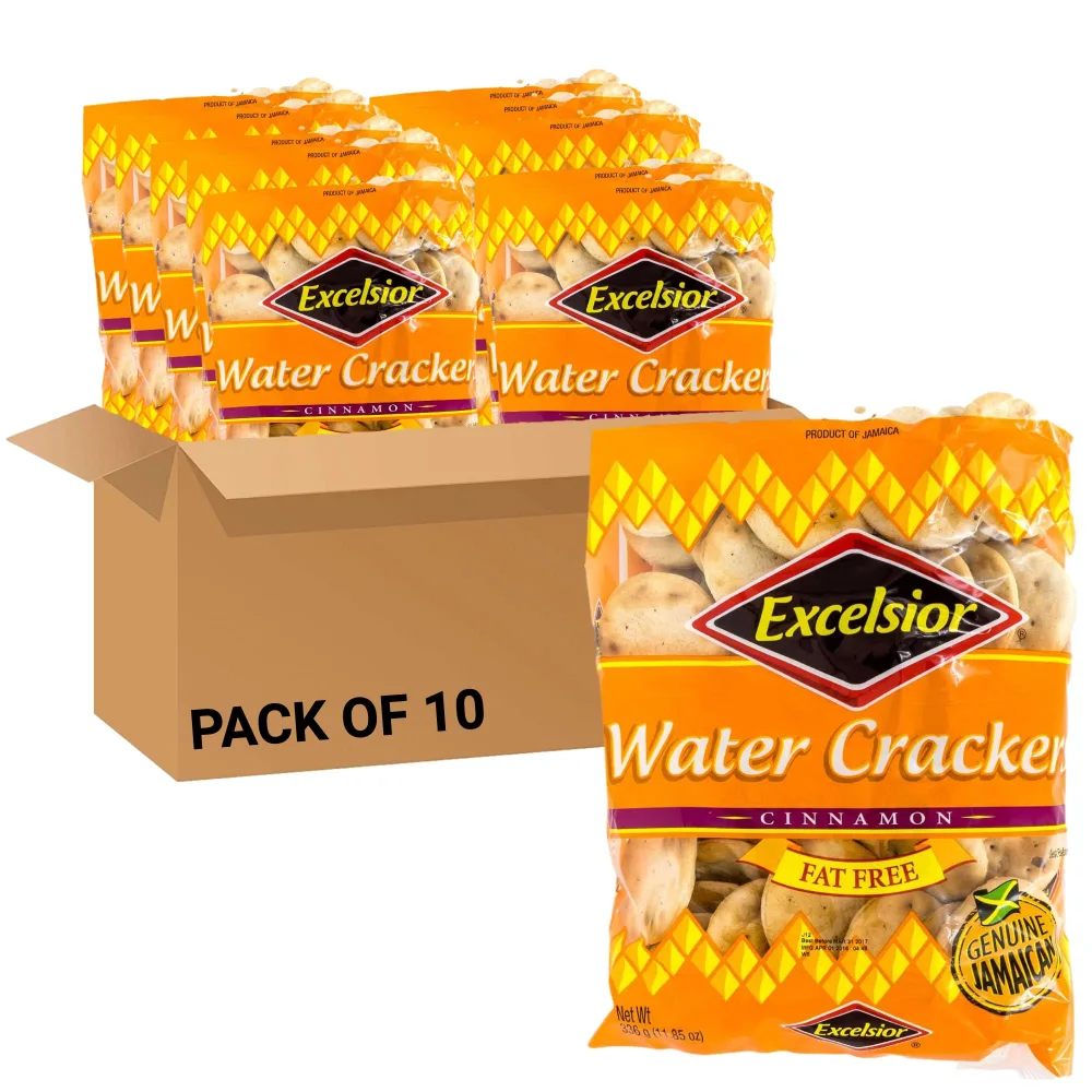 Excelsior Cinnamon Water Crackers, 10.57 oz (Pack of 10)