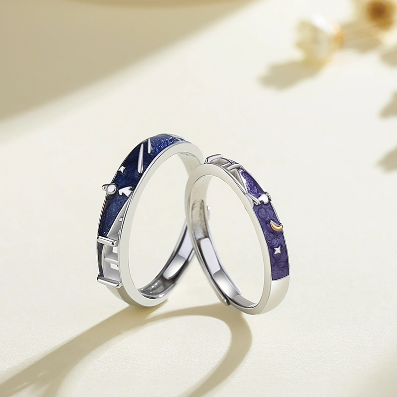 Qixi Lovers Ring Sterling Silver Small Design