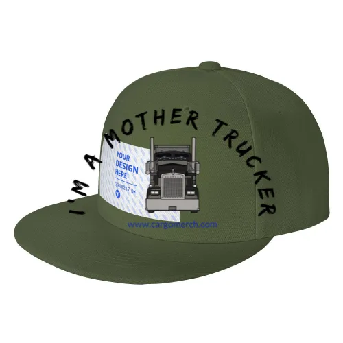 Womens Cap - Flat Brim - Black Text