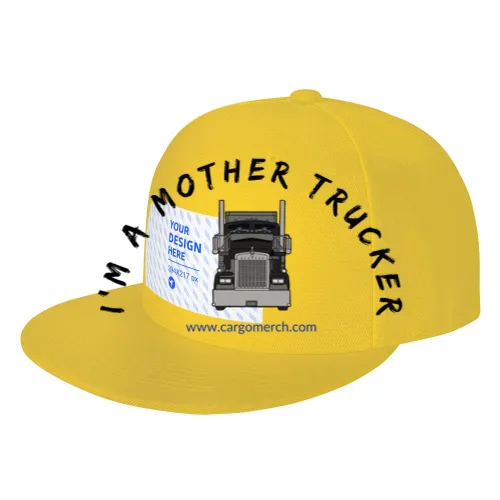 Womens Cap - Flat Brim - Black Text