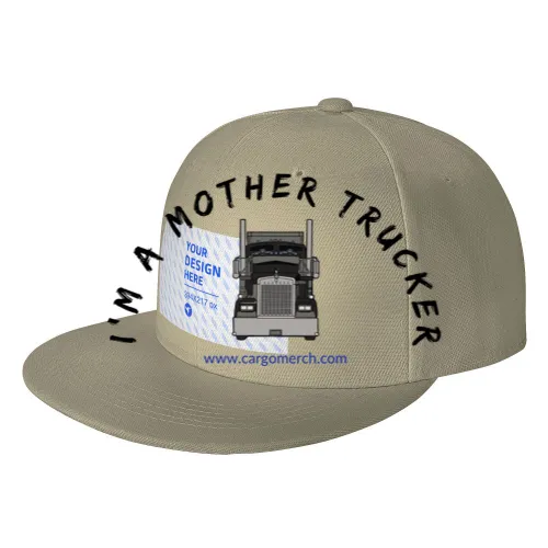 Womens Cap - Flat Brim - Black Text