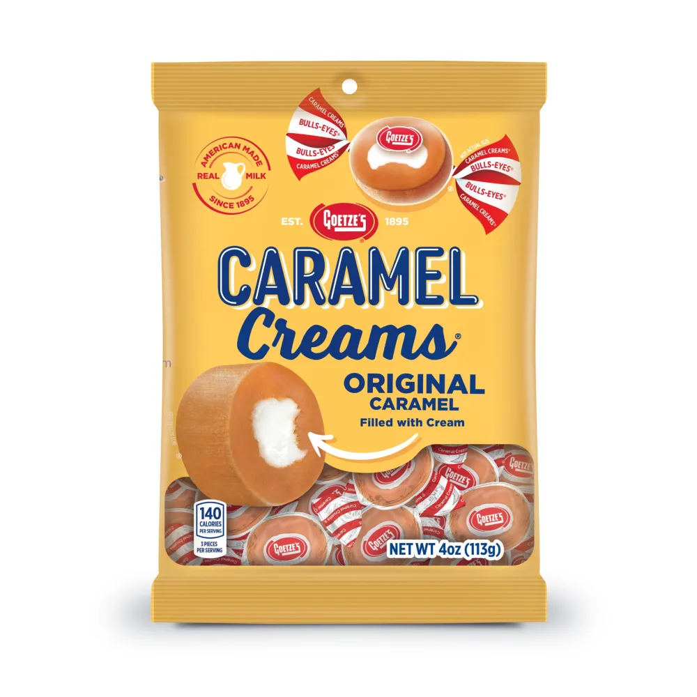 Goetze's Candy Vanilla Caramel Creams - 4 Ounce Bag - Fresh from the Factory