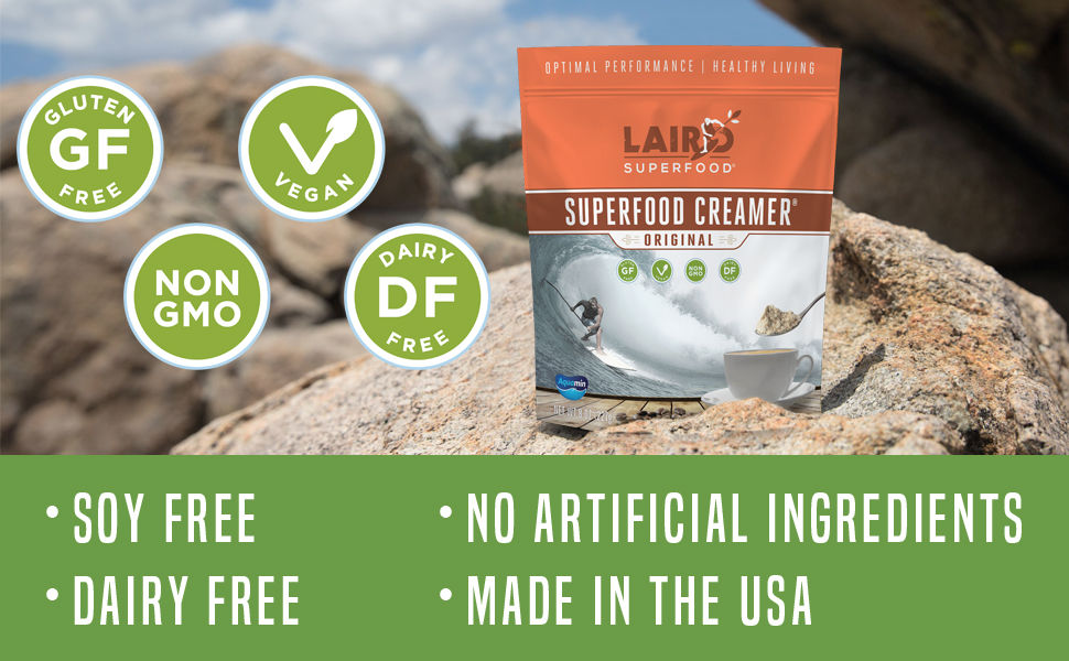 Laird Superfood Original Coffee Creamer - Non-Dairy, Gluten Free, Vegan, Non-GMO