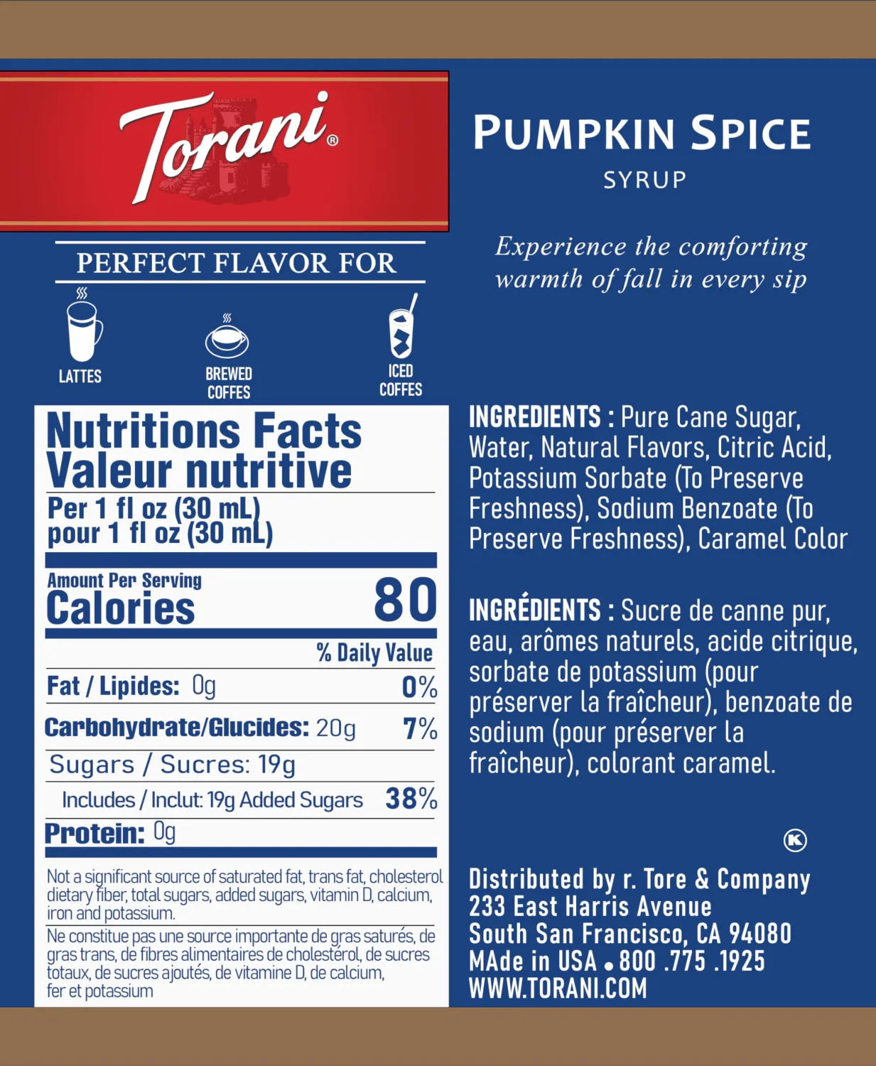 Pumpkin Spice Syrup for Coffee 25.4 Ounces with Fresh Finest Syrup Pump Dispenser
