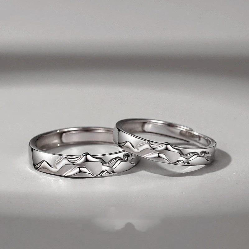 Original Mountain Ringless Couple Ring Sterling Silver