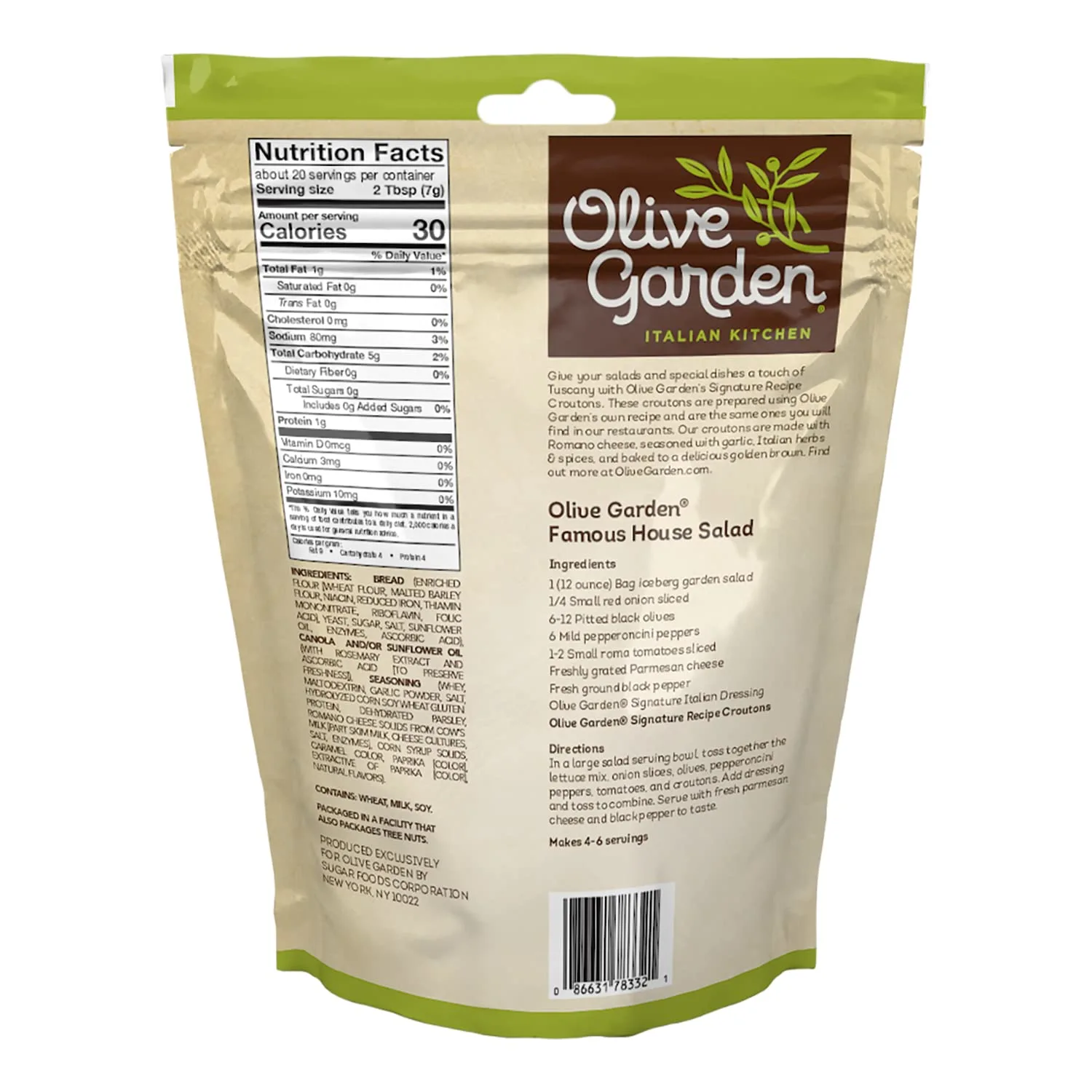 Olive Garden Seasoned Croutons, Garlic & Romano, 5 Ounce (Pack of 9)