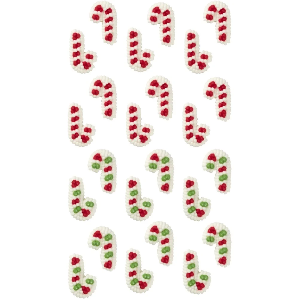 Wilton Mini Candy Cane Edible Cupcake Toppers
