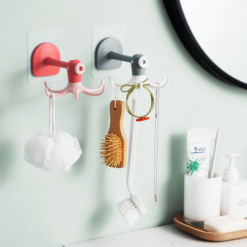 360 Degree Rotating Wall-mounted No-punch Sticky Hook