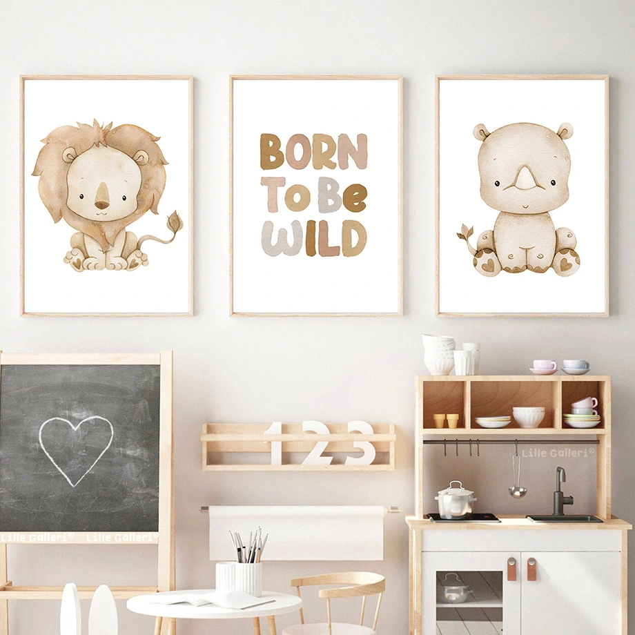 Children's Room Decorative Animal Wall Art Canvas Painting