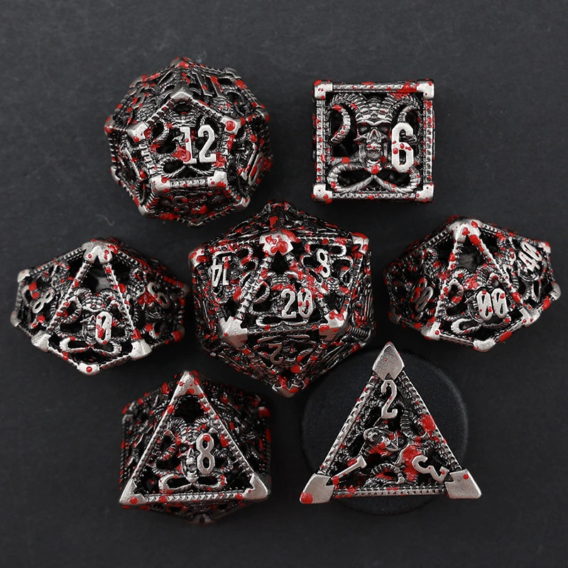 New DND Metal Dice Hollow Polyhedron