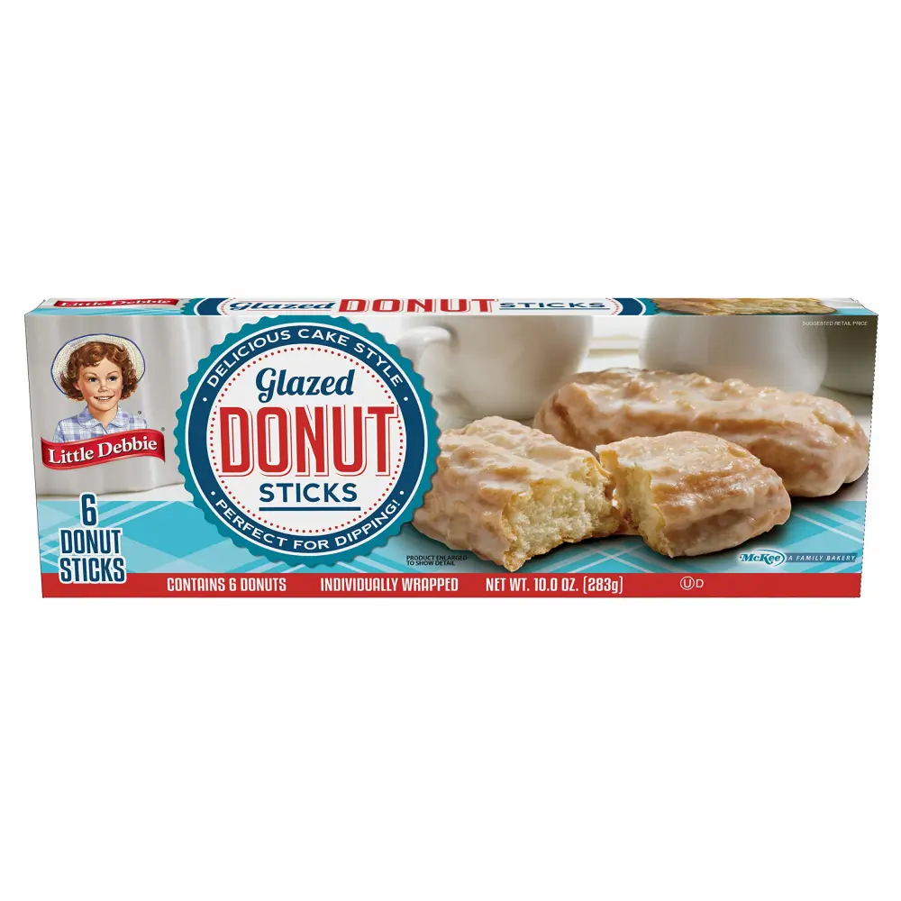 Little Debbie Donut Sticks 6 Individually Wrapped Snack Cakes, 10 OZ Box