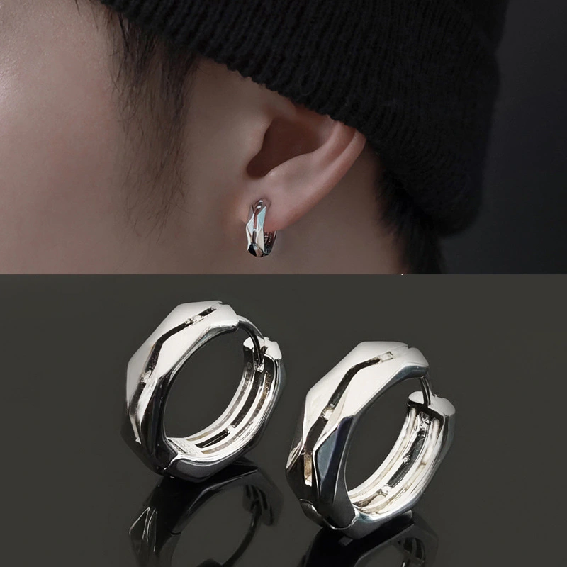 Men's Earrings Geometric Advanced Feeling Single