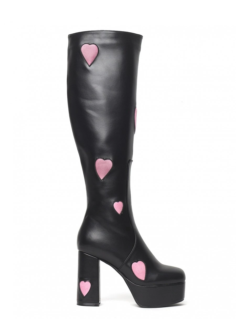 Zipper High Thick Heel Women's Large Size High-tube Women's Boots
